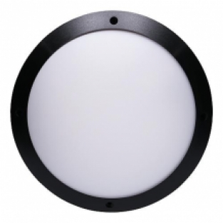 LED Buitenlamp - Zwart - Rond - Muur/Plafond - E27 - 2 afdekkingen