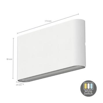 LED Wandlamp Callisto Wit - Kleur instelbaar - 10 Watt - IP65
