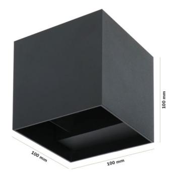 LED Wandlamp Blocco - 2700K - 6 Watt - Zwart - Kubus - Dimbaar - IP54