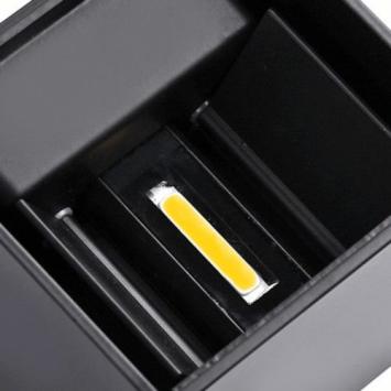 LED Wandlamp Blocco - 2700K - 6 Watt - Zwart - Kubus - Dimbaar - IP54
