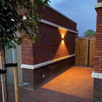 LED Wandlamp Blocco - 2700K - 6 Watt - Zwart - Kubus - Dimbaar - IP54