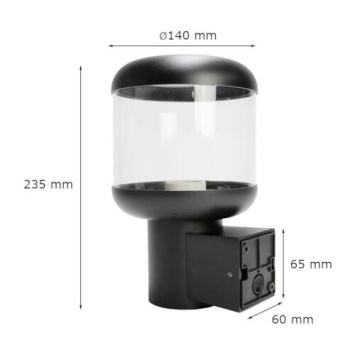 LED Buitenlamp - Wandlamp Luciana - Dimbaar - PIR Sensor - vervangbare E27 lamp - IP54