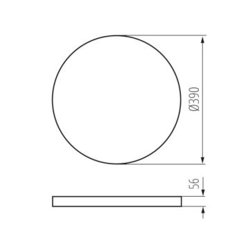 Slimme Led Plafondlamp 20 Watt - Plafon Wit - CCT - Wifi/Bluetooth - Ø390mm - IP20