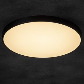 Slimme Led Plafondlamp 20 Watt - Plafon Zwart - CCT - Wifi/Bluetooth - Ø390mm - IP20