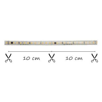 LED Strip 230 Volt -  Inkortbaar per 10 cm - 2700K - Dimbaar - IP66