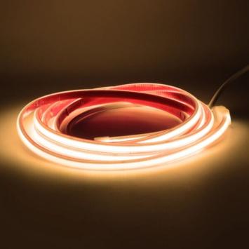 COB Ledstrip 230 Volt - Warm Wit 2700K - Per 10 cm inkortbaar - Dimbaar - IP65