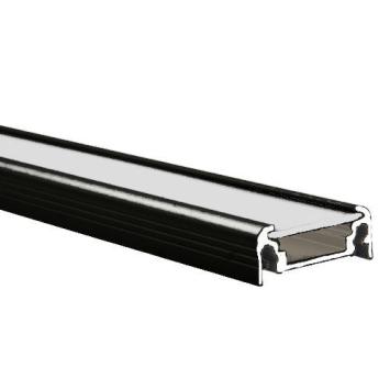 Aluminium Profiel Zwart voor Ledstrip 230V 10 cm - Opbouw 20 x 8 mm