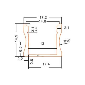 Aluminium Profiel (diep) voor Ledstrip 230 Volt 10 cm