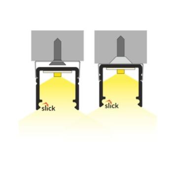 Aluminium profiel (Smart 10) voor Ledstrip 230 Volt - 12 x 12 mm - 100 cm