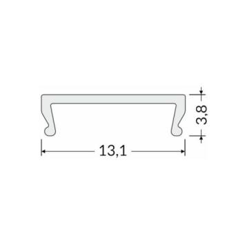 Buigbaar Aluminium Profiel Zwart voor 230V Ledstrip 10 cm - Arc 12 - 20x3,3mm - 1 meter