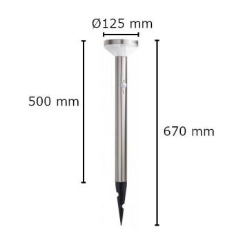 LED Solar Tuinlamp Spike 1 Rond - 50 cm - PIR Sensor - 3000K - 200 Lm