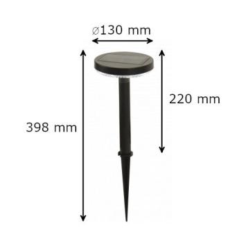 LED Solar Tuinlamp Spike 3 Rond -22 cm - 3000K - 80 Lm