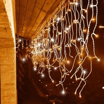 LED Kerstverlichting IJspegels Warmwit 10 meter - 50 strengen - 200 leds - IP44