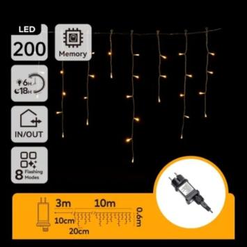 LED Kerstverlichting IJspegels Warmwit 10 meter - 50 strengen - 200 leds - IP44
