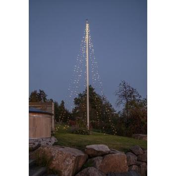 LED Kerstverlichting Vlaggenmast 10 meter - 500 leds - warmwit