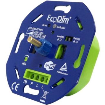 LED EcoDim Inbouwdimmer Wifi - Universeel - 250 Watt - Druk/Draai