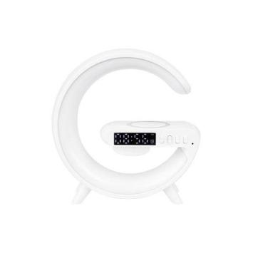 LED Bureaulamp G-Shape RGB - Bluetooth speaker, klok en draadloos opladen - 235 mm