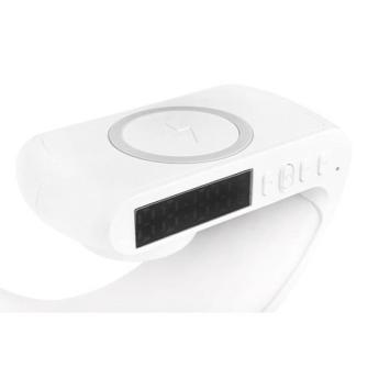 LED Bureaulamp G-Shape RGB - Bluetooth speaker, klok en draadloos opladen - 235 mm