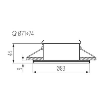 Ronde Armatuur RVS 50 mm - Qules - IP44