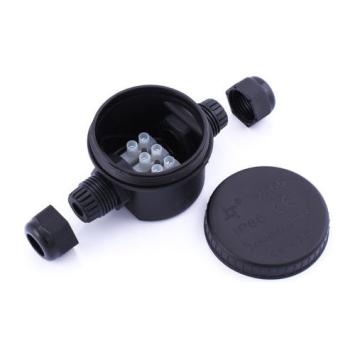 Lasdoos Spatwaterdicht - 2 flexibele ingangen 5-9 mm - Ø65x96x47mm - IP66