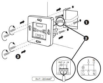 LED Inbouw Bewegingssensor PIR - 1200 Watt - IP20 - Wit