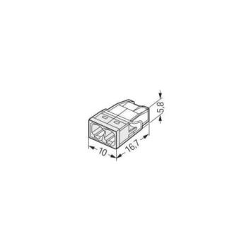 WAGO Lasklem Wit - 2x0,5-2,5mm² Cu