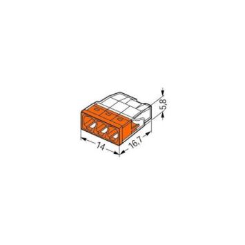 WAGO Lasklem Wit - 3x0,5-2,5mm² Cu