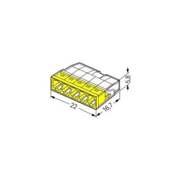 WAGO Lasklem Wit - 5x0,5-2,5mm² Cu