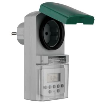 Digitale tijdschakelaar voor buiten - 8A - 1800W - IP44 - 24/7 programma