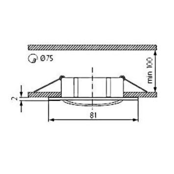 Vierkante Armatuur Zwart 50 mm - Kantelbaar