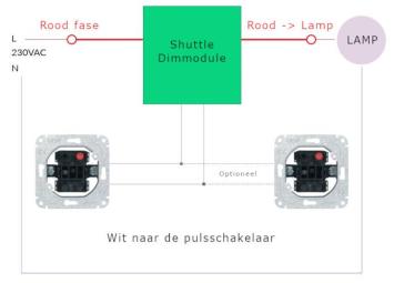 Dimmodule Shuttle - Led- en halogeenlampen - 125 Watt