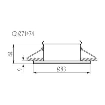 Ronde Armatuur Zwart 50 mm - Qules - IP44