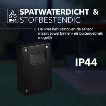 Schemerschakelaar met timerfunctie - 3-500 Lux - Zwart - 10A - IP44