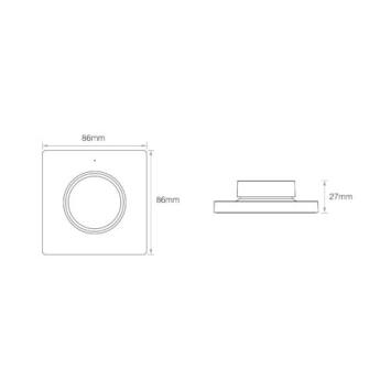 Draadloze Draaiknop Wanddimmer Wit - MiBoxer - K1