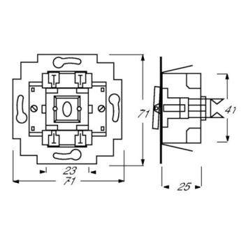 Pulsschakelaar Busch-Jaeger - 2020US - 10A/250V