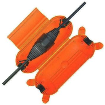 Stekkersafe IP44 - Buitengebruik - 210 x 65 x 65 mm - Oranje